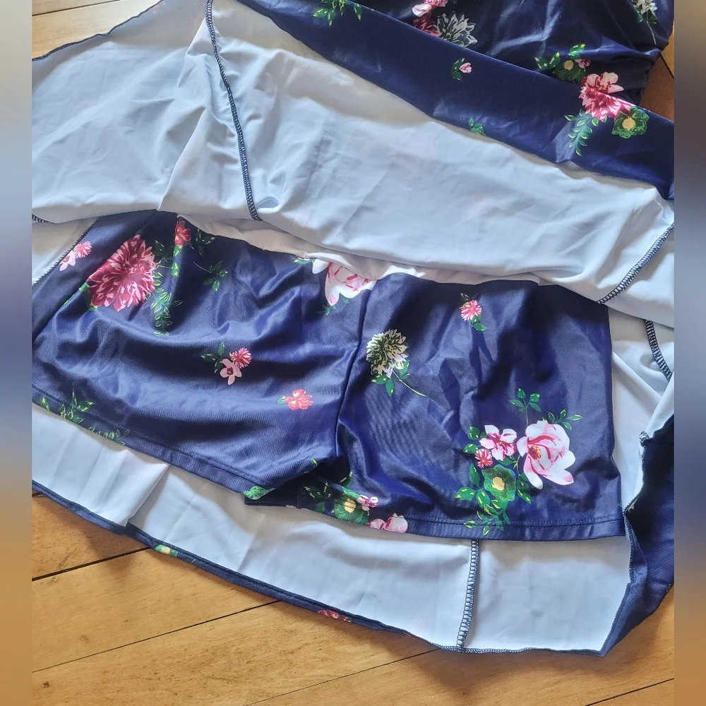 Floral Navy One-Piece Swimsuit - Picture 5 of 7